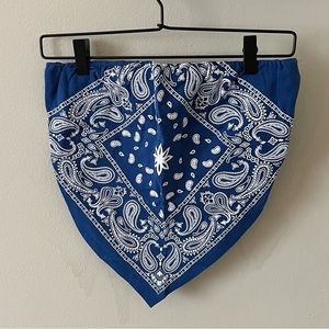 Blue Bandana Tube Top